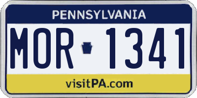 PA license plate MOR1341