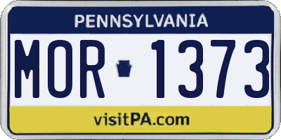 PA license plate MOR1373