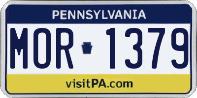 PA license plate MOR1379