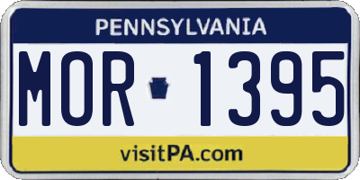 PA license plate MOR1395