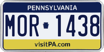 PA license plate MOR1438