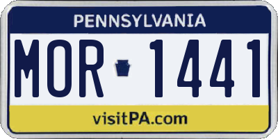PA license plate MOR1441