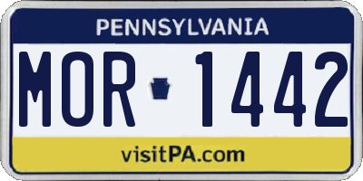 PA license plate MOR1442