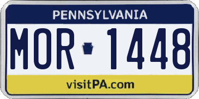 PA license plate MOR1448