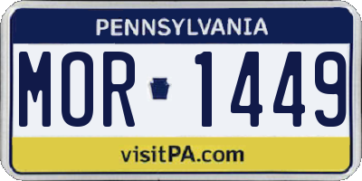 PA license plate MOR1449