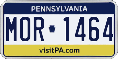 PA license plate MOR1464