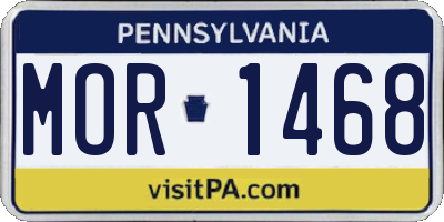 PA license plate MOR1468