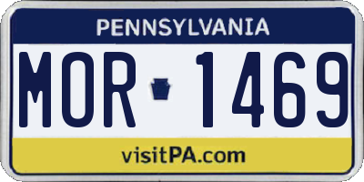 PA license plate MOR1469