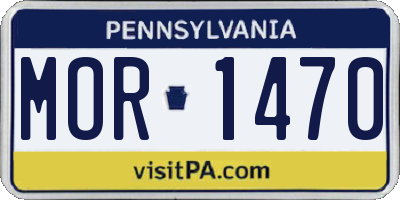 PA license plate MOR1470