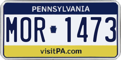 PA license plate MOR1473