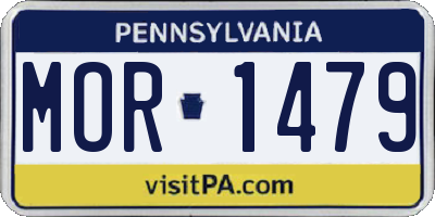 PA license plate MOR1479