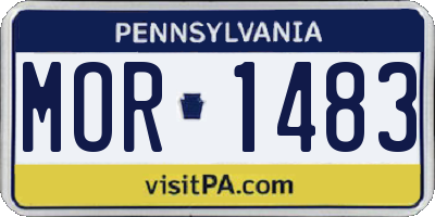 PA license plate MOR1483
