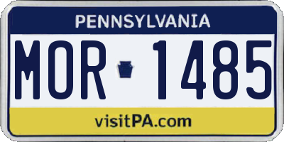 PA license plate MOR1485