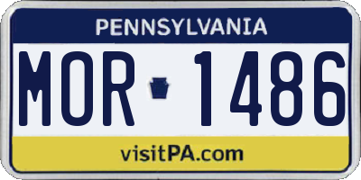 PA license plate MOR1486