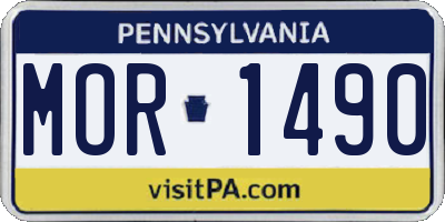 PA license plate MOR1490
