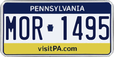 PA license plate MOR1495