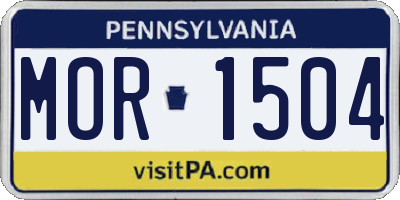 PA license plate MOR1504