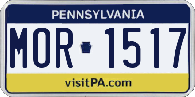 PA license plate MOR1517