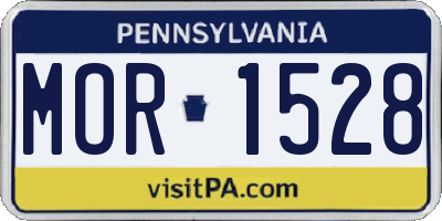 PA license plate MOR1528
