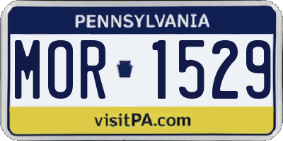 PA license plate MOR1529
