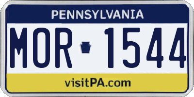 PA license plate MOR1544