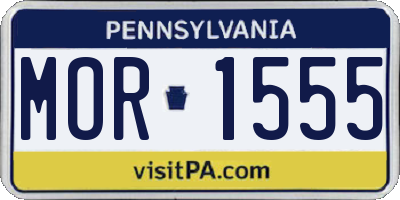 PA license plate MOR1555
