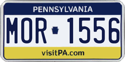 PA license plate MOR1556