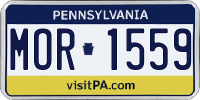 PA license plate MOR1559