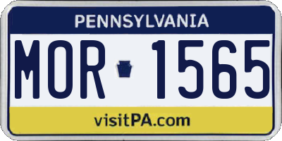 PA license plate MOR1565