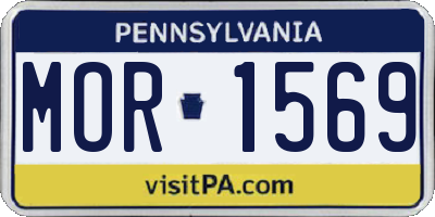 PA license plate MOR1569
