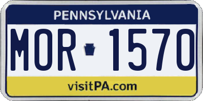 PA license plate MOR1570