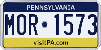 PA license plate MOR1573