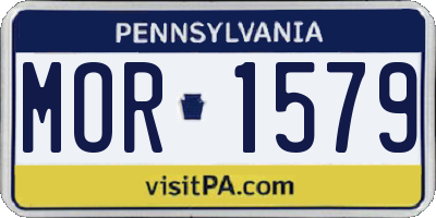 PA license plate MOR1579