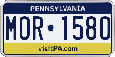 PA license plate MOR1580