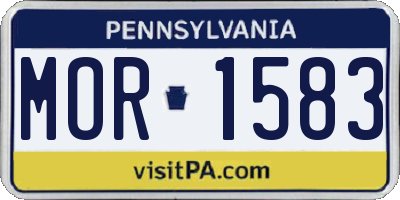 PA license plate MOR1583