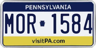 PA license plate MOR1584
