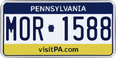 PA license plate MOR1588