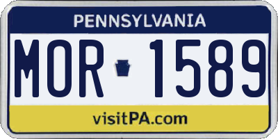 PA license plate MOR1589