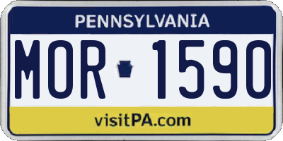 PA license plate MOR1590