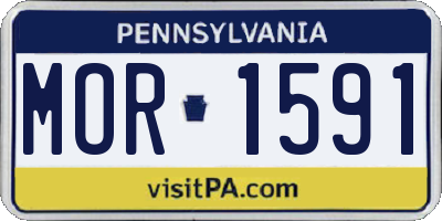 PA license plate MOR1591