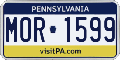 PA license plate MOR1599