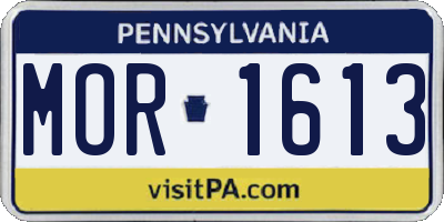 PA license plate MOR1613