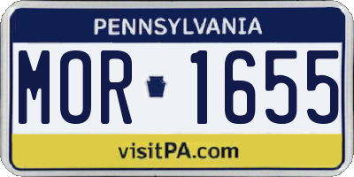 PA license plate MOR1655