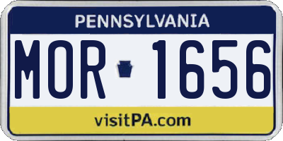 PA license plate MOR1656