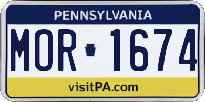 PA license plate MOR1674