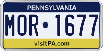 PA license plate MOR1677