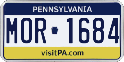 PA license plate MOR1684
