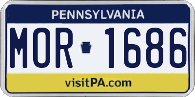 PA license plate MOR1686