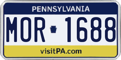 PA license plate MOR1688