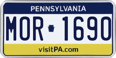 PA license plate MOR1690
